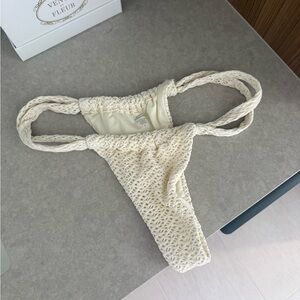 Monday Swimwear Ivory Crochet Bottoms
